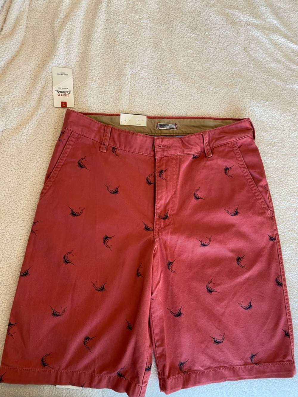 NWT IZOD Saltwater Marlin Print Shorts Men’s 32